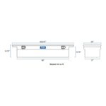 UWS EC10141 Caja de herramientas de aluminio de pared pesada de 58 pulgadas con perfil bajo, tapa RigidCore