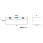 UWS EC20121 Caja de almacenamiento de aluminio de pared pesada de 30 pulgadas, tapa RigidCore
