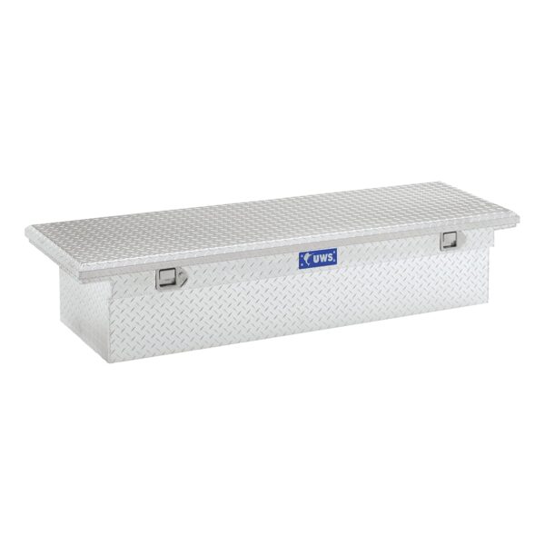 UWS EC10391 Caja de herramientas de aluminio de pared pesada para camión de 66 pulgadas con perfil bajo, tapa RigidCore