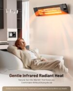 Calentador Infrarrojo de Carbono Dr Heater DR-238 para Exteriores 1500W IP55 Negro