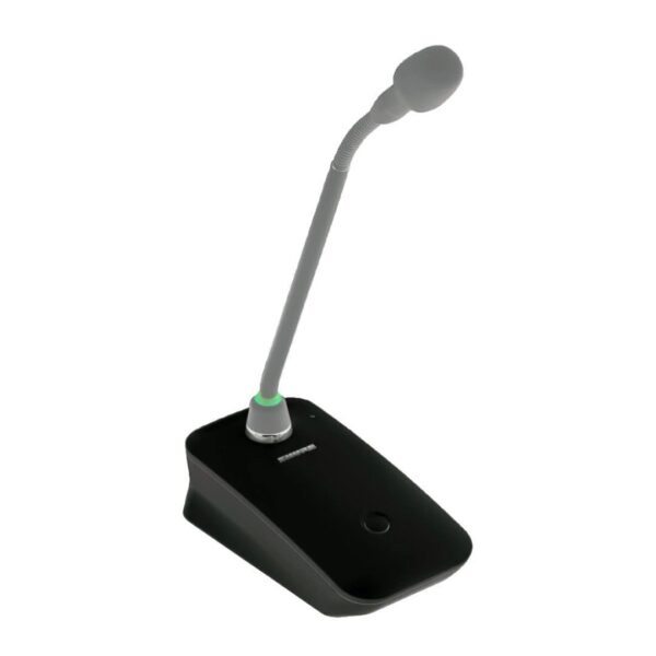 Shure Transmisor de base de escritorio inalámbrico ULXD8, negro, micrófono de cuello de cisne se vende por separado, dis