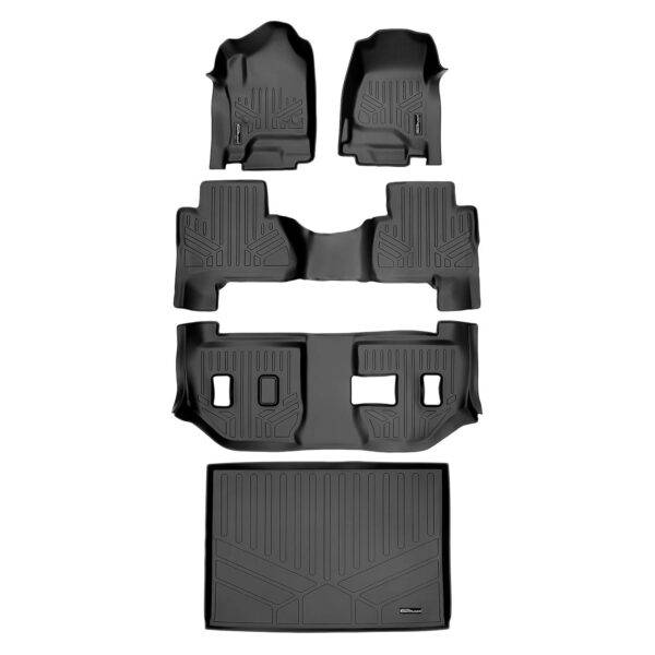 Alfombrillas MAXLINER Modelo A0136-P B0166 C0166 E0159 3 Filas y Forro de Carga Negro para Cadillac Escalade ESV 2015-20
