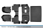 Alfombrillas MAXLINER Modelo A0136-P B0166 C0166 E0159 3 Filas y Forro de Carga Negro para Cadillac Escalade ESV 2015-20