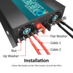Inversor de Corriente WZRELB RBP300024B1 3000W 24VDC a 120VAC Onda Sinusoidal Pura Negro