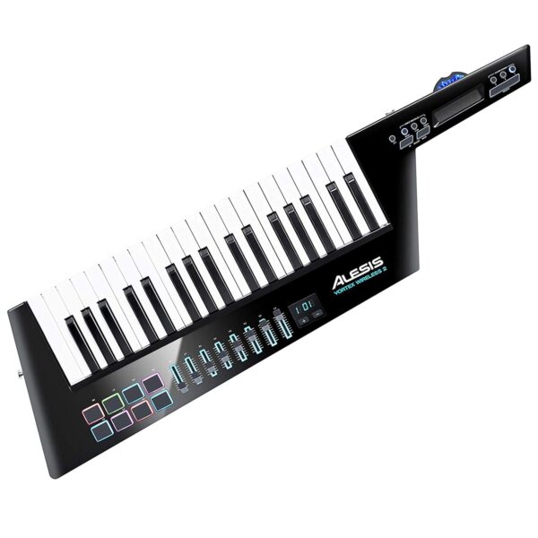 Alesis Vortex Wireless 2 - Controlador de teclado tipo guitarra inalámbrico USB/MIDI de alto rendimiento con suite de so