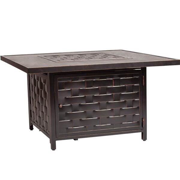 Fogata Fire Sense Armstrong 62572 Mesa Convertible de Aluminio 55000 BTU Acabado Bronce Antiguo Cuadrada 42 Pulgadas