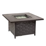Fogata Fire Sense Armstrong 62572 Mesa Convertible de Aluminio 55000 BTU Acabado Bronce Antiguo Cuadrada 42 Pulgadas