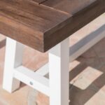 Juego de Comedor Great Deal Furniture GDFStudio Cassie Modelo 303905 3 Piezas Madera de Acacia con Bancos Marco de Metal