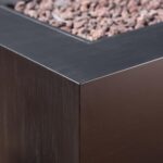 Fogata Cuadrada de Hierro Christopher Knight Home Wellington 303997 33 Pulgadas 50000 BTU Gris Oscuro
