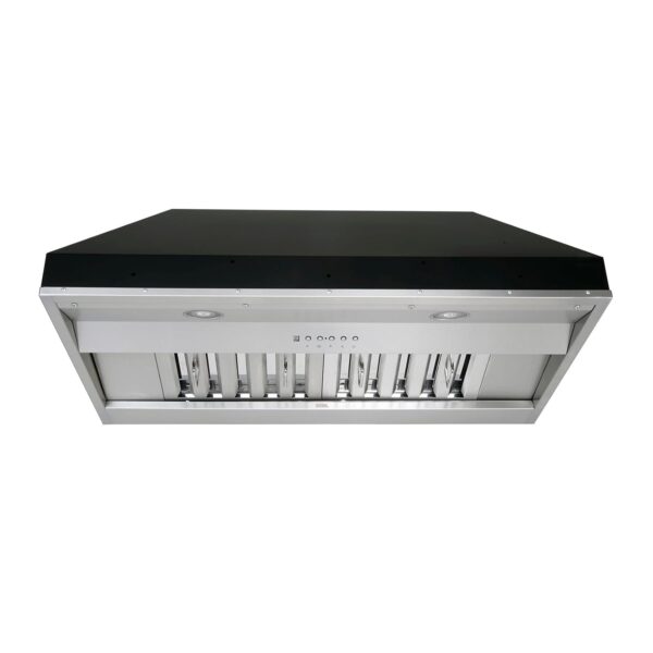 KOBE IN2630SQB-650-5A Campana extractora incorporada de lujo de 30 pulgadas, 6 velocidades, 700 CFM, luces LED, filtros