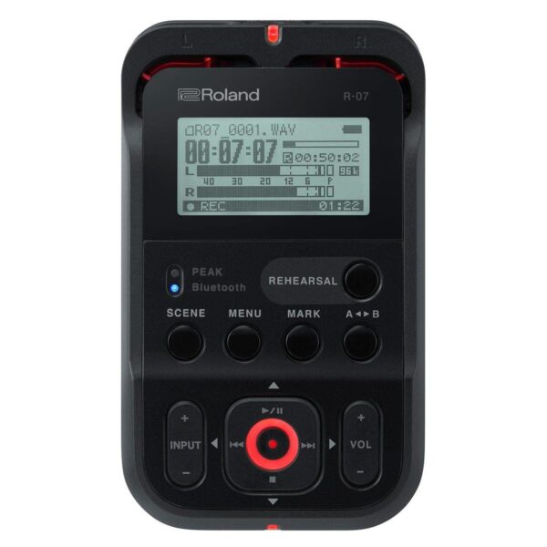 Roland R-07 Grabador de audio portátil de alta resolución, negro (R-07-BK)