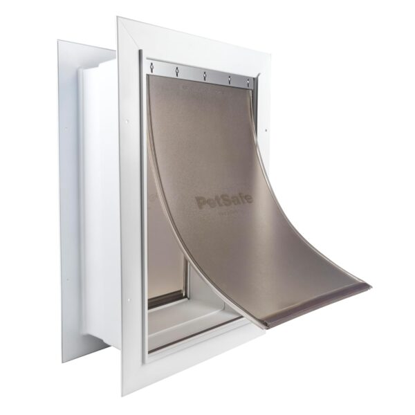 Puerta para Mascotas de Pared PetSafe ZPA00-16203 Marco Telescópico Grande 100 Libras Blanco