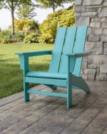 Silla Adirondack POLYWOOD AD420BL Moderna Color Negro Polietileno de Alta Densidad HDPE