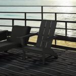Silla Adirondack POLYWOOD AD420BL Moderna Color Negro Polietileno de Alta Densidad HDPE