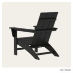 Silla Adirondack POLYWOOD AD420BL Moderna Color Negro Polietileno de Alta Densidad HDPE