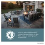 Silla Adirondack POLYWOOD AD420BL Moderna Color Negro Polietileno de Alta Densidad HDPE