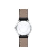 Reloj Movado Museum Classic Mujer Modelo 0607274 Caja Acero Inoxidable 28mm Esfera Negra Correa de Piel de Becerro