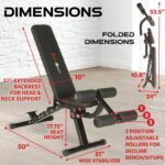Banco de Pesas Fitness Reality 2000 Super Max XL Modelo 2806 Capacidad 850 Libras Bloqueo de Piernas Desmontable