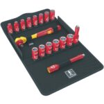 Wera 05004970001 8100 SB VDE 1 Zyklop Juego de trinquetes, aislado, palanca de cambio, 0.8 in unidad, métrico, 17 piezas