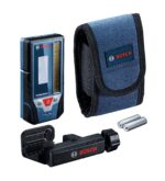 BOSCH LR8 Receptor láser de línea de haz rojo y verde de 165 pies, incluye soporte de montaje, 2 pilas AA y bolsa para c