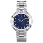Reloj Bulova Rubaiyat 96R225 para Mujer Acero Inoxidable Esfera Azul Cristal de Zafiro