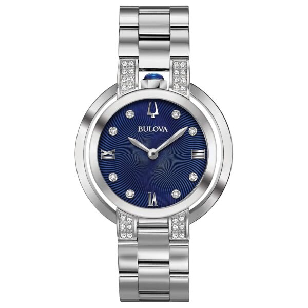 Reloj Bulova Rubaiyat 96R225 para Mujer Acero Inoxidable Esfera Azul Cristal de Zafiro