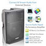Pyle Sistema de altavoces con monitor PA Bluetooth - Altavoz de 1400 vatios para interiores y exteriores con subwoofer d