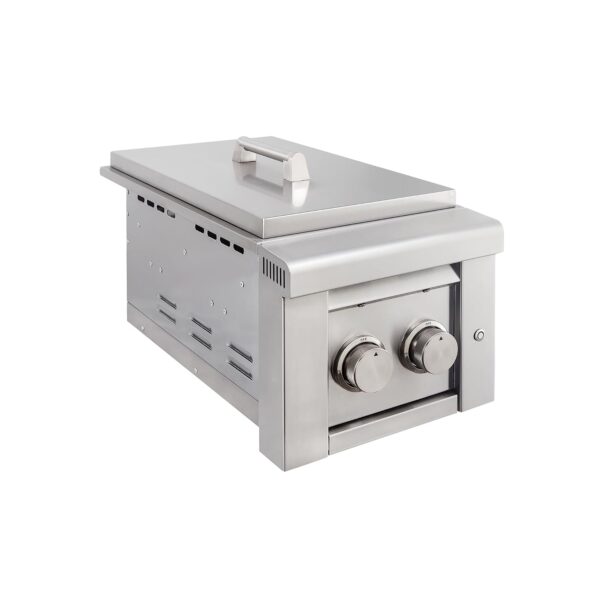 Quemador Lateral de Gas Natural EdgeStar ESB2NG 26000 BTU 13 Pulgadas de Ancho Acero Inoxidable con Iluminación LED