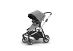 Cochecito urbano Thule Sleek City 11000001 Gris Melange aluminio 4 ruedas 2 asientos suspensión toldo UPF 50