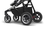 Cochecito urbano Thule Sleek City 11000001 Gris Melange aluminio 4 ruedas 2 asientos suspensión toldo UPF 50