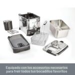 Freidora Eléctrica All-Clad con Cesta y Tapa, Freidora Profunda de Acero Inoxidable para Uso Doméstico, 1700W, Apta para