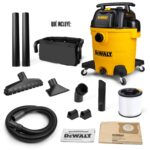 DEWALT Aspiradora húmeda/seca de poliéster de 12 galones, aspiradora de taller de 5.5 HP, aspiradora húmeda para taller,