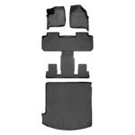 Juego de Alfombrillas MAXLINER 3 Filas y Forro de Carga Negro A0345 B0345 D0345 Compatible con Buick Enclave 2018-2023 c