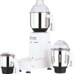 Preethi Eco Plus - Molinillo mezclador 110 voltios para uso en EE. UU./Canadá, blanco, 3 tarros