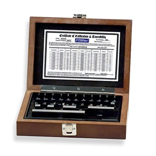 Fowler 53-671-055-0, Juego de bloques de calibre rectangulares de lujo de 47 piezas - Sistema métrico