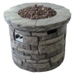 Hoguera Circular para Exteriores Christopher Knight Home 303221 40000 BTU Gris Redonda