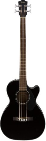 Fender Guitarra Bajo Acústica de 4 Cuerdas con Pastilla Fishman Bass para Guitarra Acústica con Afinador y Ecualizador,