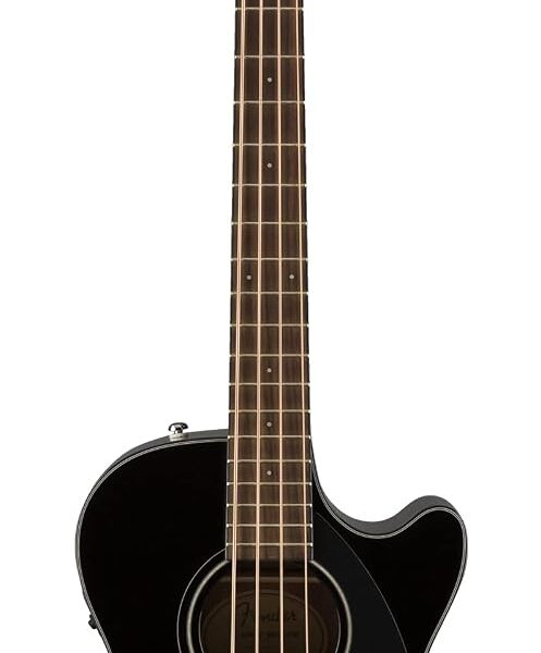 Fender Guitarra Bajo Acústica de 4 Cuerdas con Pastilla Fishman Bass para Guitarra Acústica con Afinador y Ecualizador,