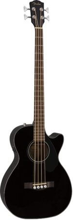 Fender Guitarra Bajo Acústica de 4 Cuerdas con Pastilla Fishman Bass para Guitarra Acústica con Afinador y Ecualizador,