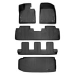 Juego de Alfombrillas MAXLINER A0222 B0222 C0222 E0357 3 Filas y Forro de Carga Negro para Lexus RXL 2018-2022 con Asien