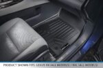 Juego de Alfombrillas MAXLINER A0222 B0222 C0222 E0357 3 Filas y Forro de Carga Negro para Lexus RXL 2018-2022 con Asien