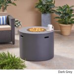 Fogata para Patio Christopher Knight Home Aidan 305081 Hormigón Ligero Gris Oscuro 40000 BTU 31 Pulgadas
