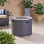 Fogata para Patio Christopher Knight Home Aidan 305081 Hormigón Ligero Gris Oscuro 40000 BTU 31 Pulgadas