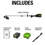 Recortadora Inalámbrica Greenworks Pro GST80320 80V 16 pulgadas Batería 2 Ah