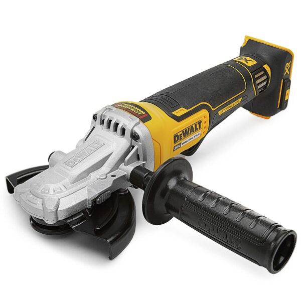 DEWALT Amoladora angular 20V MAX* XR con freno, 5 pulgadas, interruptor de paleta de cabeza plana, solo herramienta (DCG