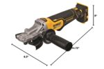DEWALT Amoladora angular 20V MAX* XR con freno, 5 pulgadas, interruptor de paleta de cabeza plana, solo herramienta (DCG