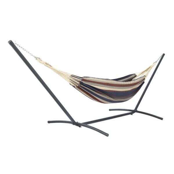 Hamaca Brasileña Classic Accessories 50-025-INDIGO-RT con Soporte de Acero Azul Índigo 82 x 58 Pulgadas