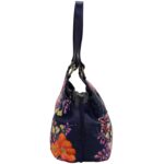 Bolsa Hobo Anuschka 652-MLM Cuero Genuino Pintada a Mano Triple Compartimento Boho Paisley