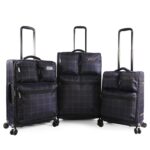Juego de Maletas Original Penguin Norton 3 Piezas Expandibles con Ruedas Giratorias Azul Marino a Cuadros
