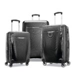 Set de Maletas Samsonite Winfield 3 DLX Spinner 3 Piezas Negro Policarbonato con Ruedas Giratorias